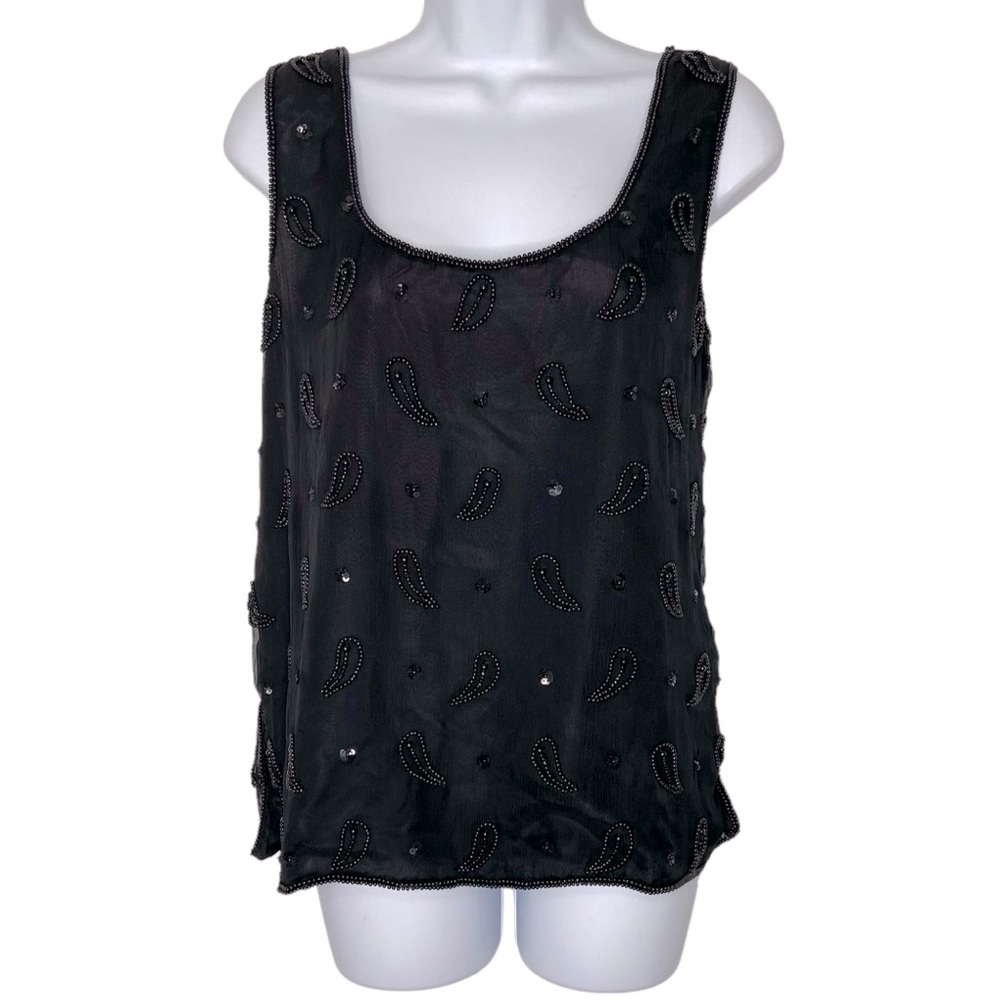 Albert Capraro Vintage Silk Beaded Top